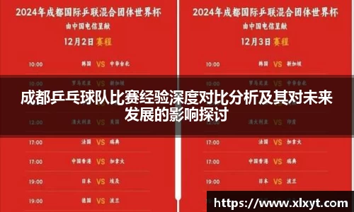 成都乒乓球队比赛经验深度对比分析及其对未来发展的影响探讨